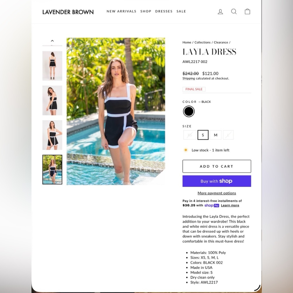 Lavender Brown Black and White Square-Neck Romper - Picture 9 of 9